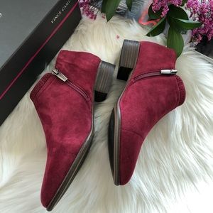 vince camuto jannie suede ankle bootie